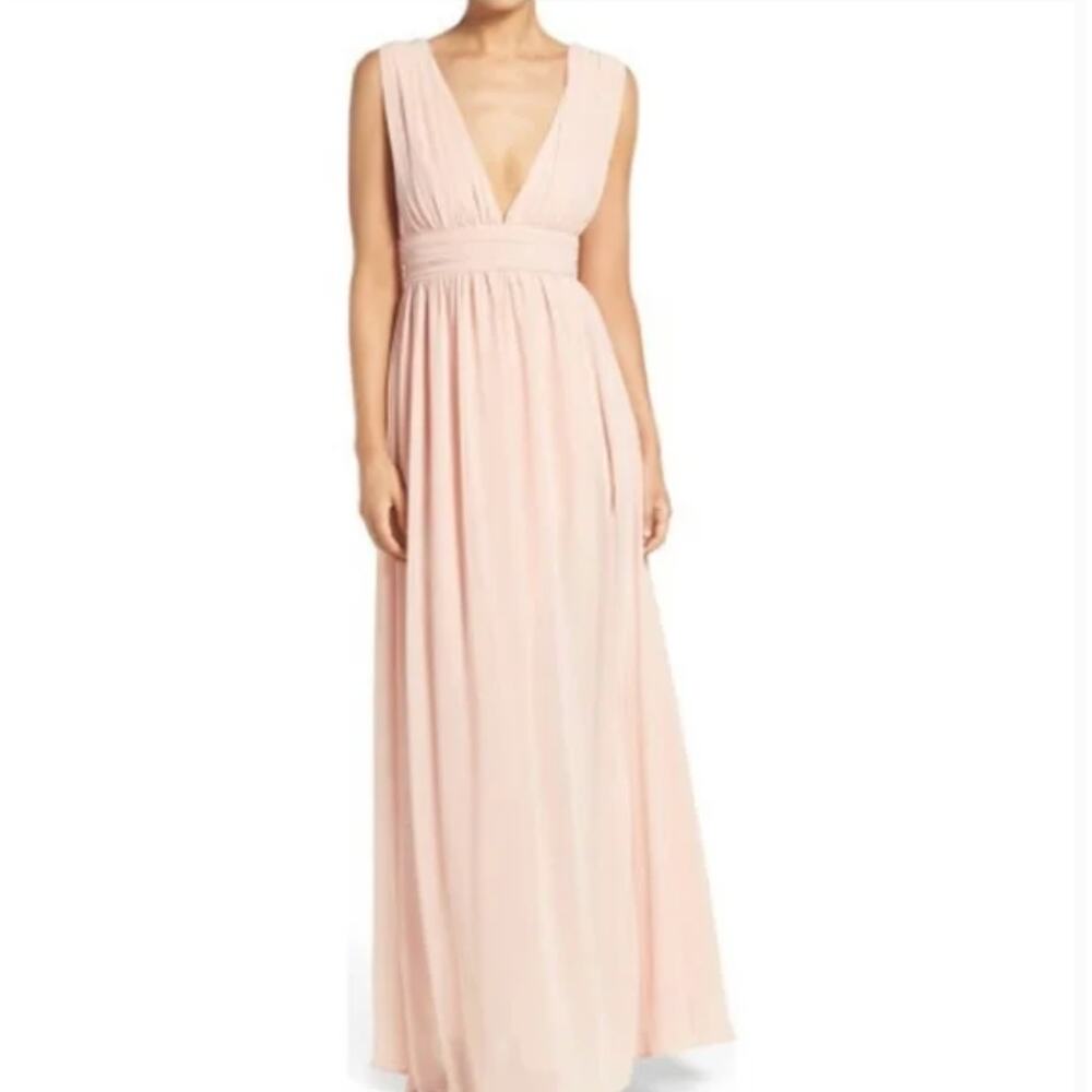 Lulu's Women‎ Pink Heavenly Hues Blush Maxi Dress Size Small